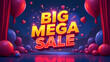 © Bogdan.Vision - A big mega sale banner with balloons and balloons