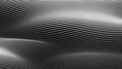 Wall Mural - point wave smooth texture. abstract dot background. technological cyberspace background.