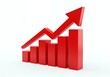 © abdelaziz@771 - Highly rendering of growth graph in white background, 3d render