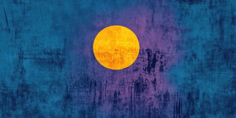 Wall Mural - an abstract sun against a textured background that captivates the viewers attention