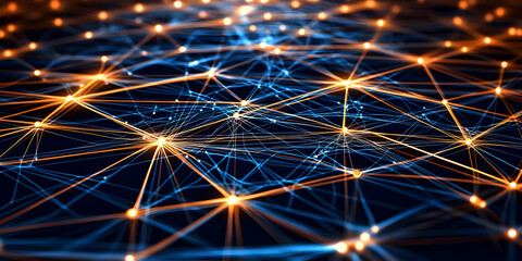 Wall Mural - abstract 3d network illustration