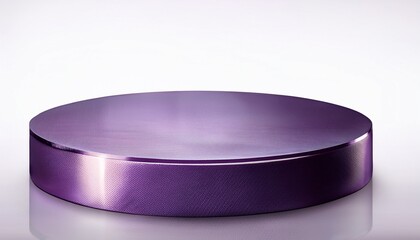 podium stand isolated on white transparent empty product display dusty purple color