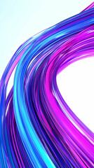 Wall Mural - abstract background 3d illustration swirl colorful design modern art