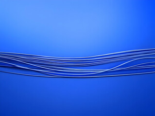 Wall Mural - 3d abstract background blue lines wavy design illustration