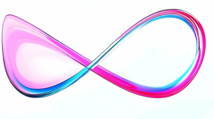 Wall Mural - abstract illustration infinity symbol pink blue design