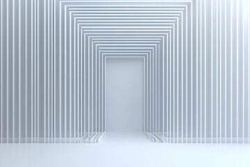 Wall Mural - 3d illustration abstract white architectural design background