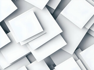 Wall Mural - 3d abstract background white squares design illustration