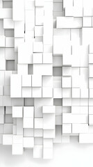 Wall Mural - 3d abstract white cubes background illustration