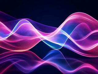 Wall Mural - abstract background - neon wave illustration