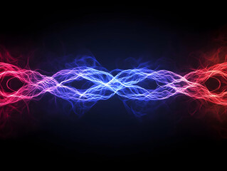 Wall Mural - abstract background - blue and red energy flow