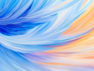 Wall Mural - abstract background illustration - blue orange swirl