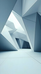 Wall Mural - 3d illustration abstract architectural design modern interior background