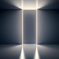Wall Mural - 3d abstract background light beam doorway illustration