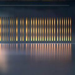 Wall Mural - 3d illustration empty room background interior design modern architecture lighting glow reflection