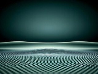 Wall Mural - abstract background - flowing grid pattern in teal and dark green