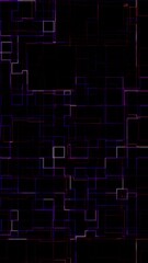 Wall Mural - vertical line complexity red purple zoom 4k loop features a camera view zooming through complex glow