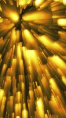 Wall Mural - vertical golden bars radial shimmer 4k loop features gold colored streaks of light radiating from th