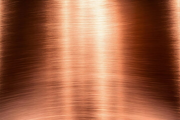 Wall Mural - abstract background - copper metal texture, shine, gradient, and light reflection