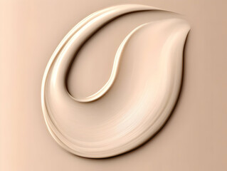 Wall Mural - 3d abstract background illustration - beige swirl