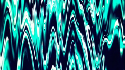Poster - Abstract pattern with blue and white waves on black background. Modern art style