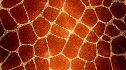 Wall Mural - abstract background illustration - orange cells, web, network, texture, design, pattern, art, graphi