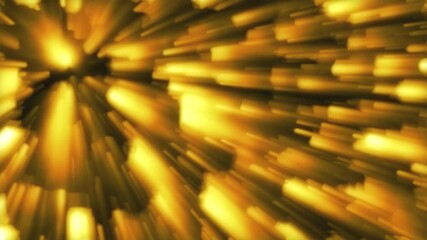 Wall Mural - golden bars radial shimmer 4k loop features gold colored streaks of light radiating from the top lef