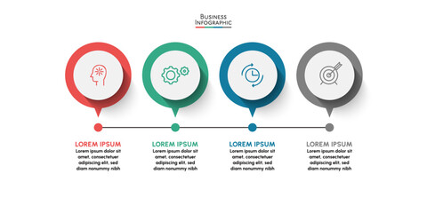 Wall Mural - business data visualization. timeline infographic icons designed for abstract background template