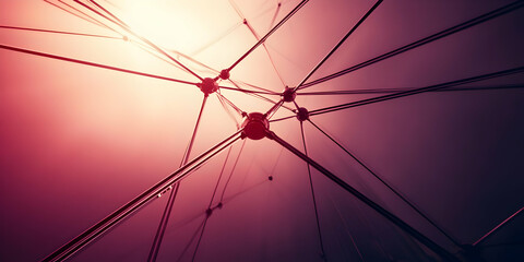 Wall Mural - abstract background illustration - network, connection, technology, design, structure, pattern, mode