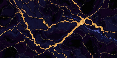 Wall Mural - elegant onyx and gilded marble background with metallic veins