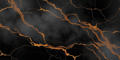 Wall Mural - black marble, gold veining, luxury texture, high-contrast, elegant backdrop