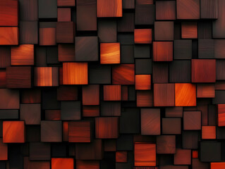 Wall Mural - 3d illustration background wood cubes texture pattern design