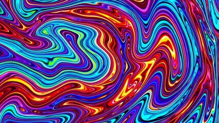 Aufkleber - Swirling vibrant abstract with bold colors, evoking fluid movement. Artistic design concept