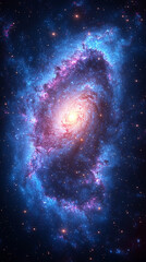 a stunning view of a bright, majestic galaxy filled with twinkling stars in the night sky, showcasin
