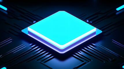 Wall Mural - high speed glowing lines background emitted by technology circular turntable, digital abstract creat