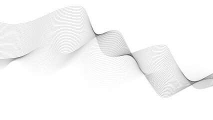 Wall Mural - abstract black lines wave curve motion on white background. thin wavy line abstract background. wavy