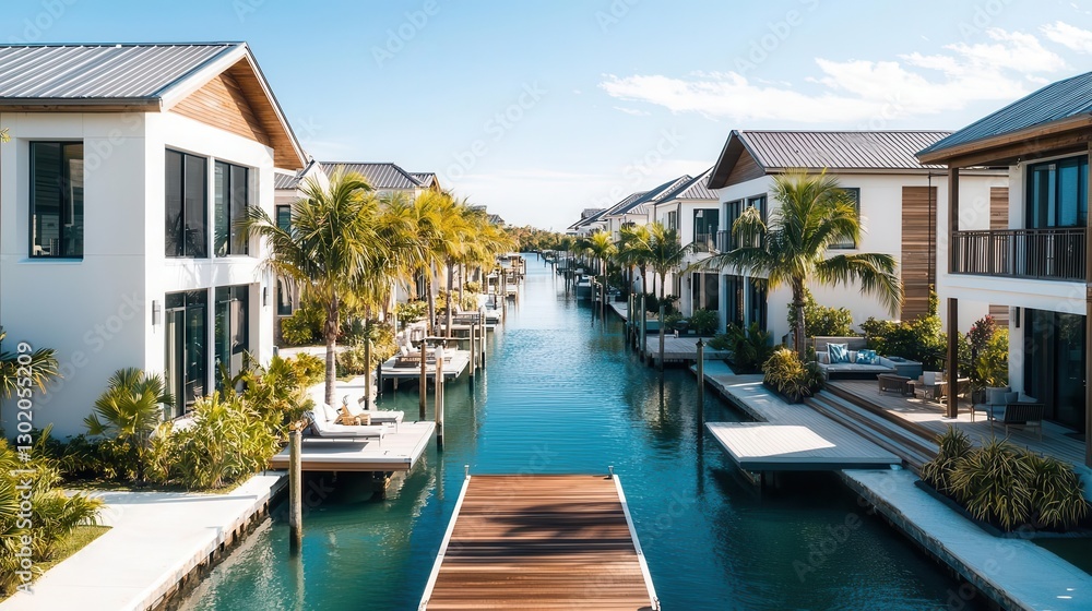 Waterfront townhomes with private docks and marina access, Real Estate ...