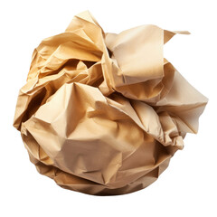 crumpled paper ball discarded on a surface highlighting the texture and imperfection in a creative a