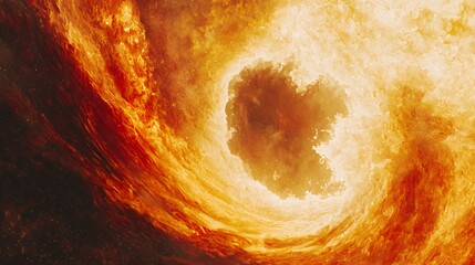 Wall Mural - fiery cosmic nebula abstract space background
