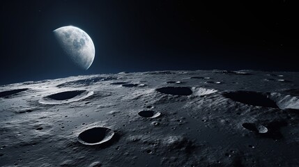 Wall Mural - moon surface environment