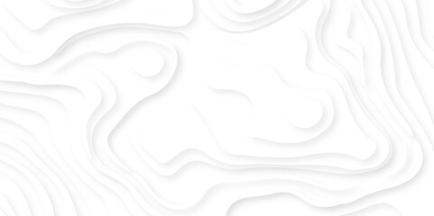 Wall Mural - white paper cut decoration textured with wavy layers 3d topography relief background. white waves ba