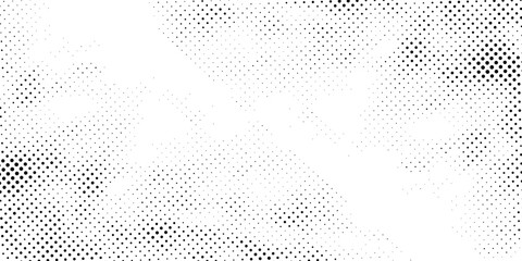 Wall Mural - Black and white halftone abstract pattern of black dots on a white background eps10.