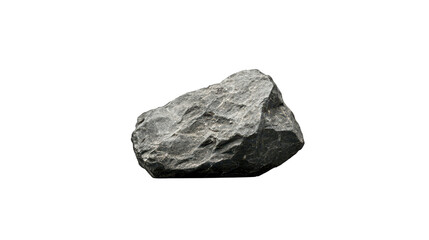 Wall Mural - Captivating closeup, a solitary rock against dramatic black backdrop, showcasing texture and contrast