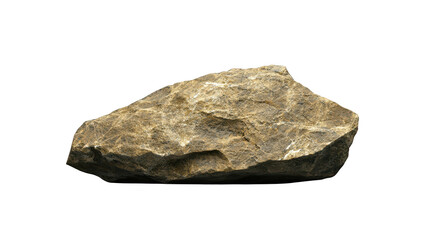 Wall Mural - Isolated rock on black, a study in texture, contrast and minimalist composition