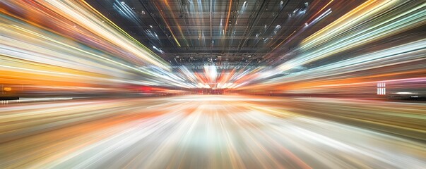 Wall Mural - abstract streaks of light create an impression of speed or motion