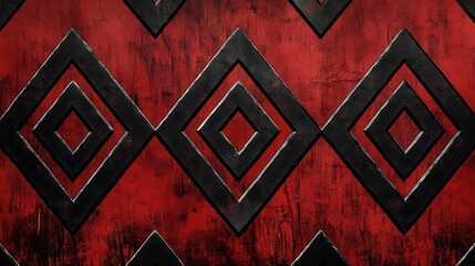 Aufkleber - Bold geometric design with contrasting colors creates dramatic visual impact in a modern space