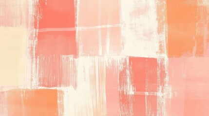 Poster - Soft pencil strokes create a warm gradient of fragmented colors in an abstract design suitable for modern decor