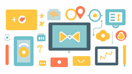 Modern Interface Icons for Mobile Application Development and Web Design