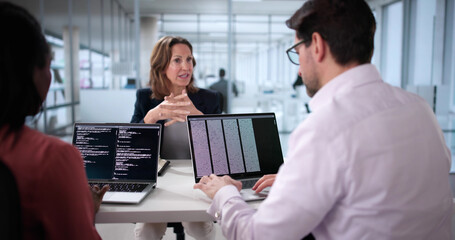 Aufkleber - Diverse Team of Business People Coding