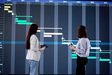 Poster - Office project manager creates Gantt chart