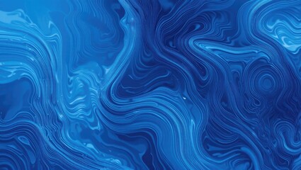 Wall Mural - abstract blue fluid motion design with swirling patterns and shiny textures